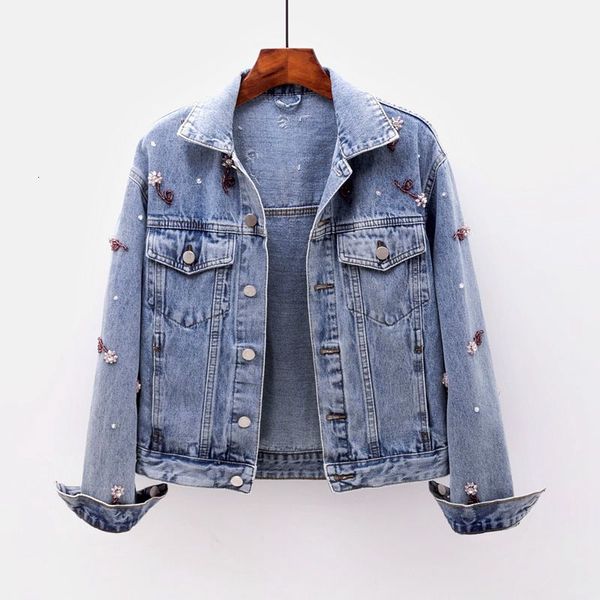 jacket spring vintage denim women outerwear diamond handwork beading long sleeve short jeans jacket female basic coat streetwear, Black;brown
jacket spring vintage denim women outerwear diamond handwork beading long sleeve short jeans jacket female basic coat streetwear, Black;brown