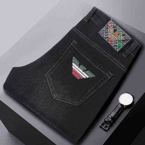 men's autumn and winter jeans straight goods high-end brand dark elastic denim cotton pants, Blue
men's autumn and winter jeans straight goods high-end brand dark elastic denim cotton pants, Blue