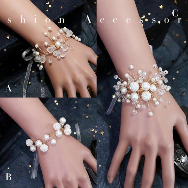 charm bracelets fashion bracelet for women handmade simple bride bridesmaid wrist flower white pearl hand wedding gift jewelry, Golden;silver
charm bracelets fashion bracelet for women handmade simple bride bridesmaid wrist flower white pearl hand wedding gift jewelry, Golden;silver