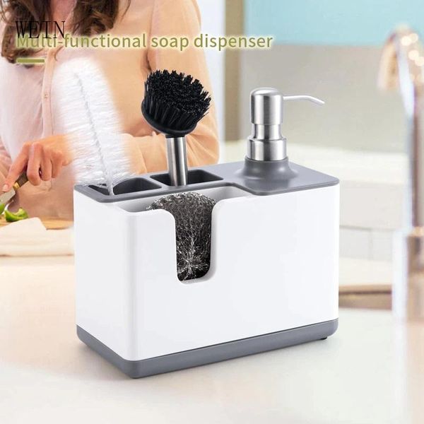 liquid soap dispenser multifunctional lotion bottle detergent dishwashing brush sponge kitchen utensils storage
liquid soap dispenser multifunctional lotion bottle detergent dishwashing brush sponge kitchen utensils storage