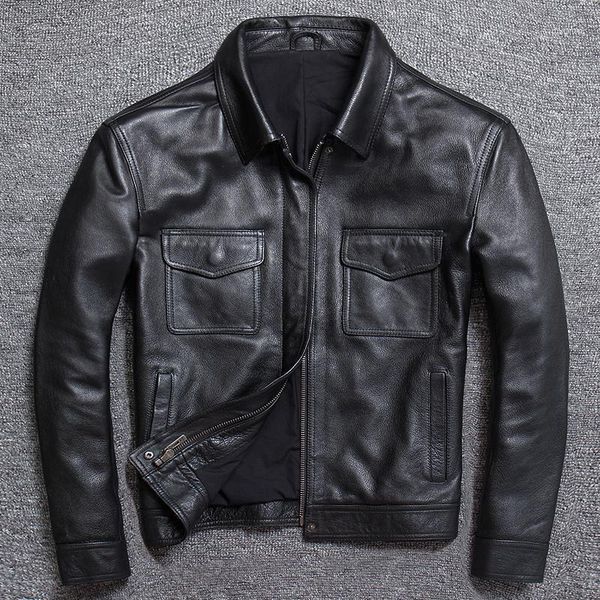 men's leather & faux 2021 fashion cow thick casual genuine men motorcycle jacket lapel slim fit multi-pocket coat male, Black
men's leather & faux 2021 fashion cow thick casual genuine men motorcycle jacket lapel slim fit multi-pocket coat male, Black