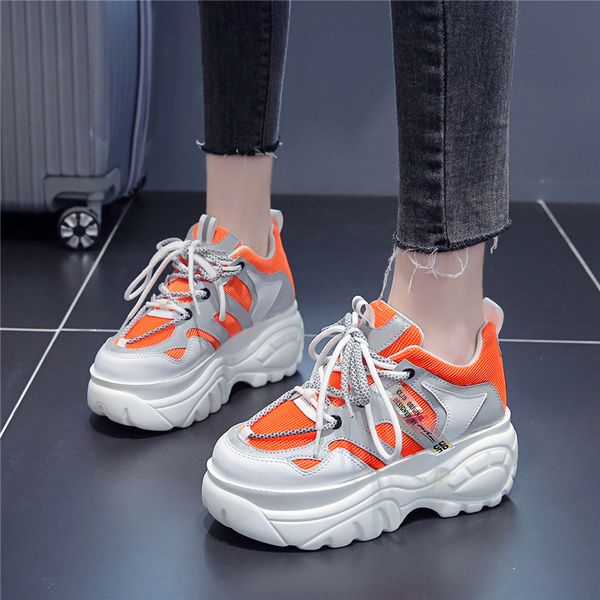 women platform chunky sneakers fashion designers lace up casual shoes woman tennis walking female autumn vulcanized shoes 2021
women platform chunky sneakers fashion designers lace up casual shoes woman tennis walking female autumn vulcanized shoes 2021