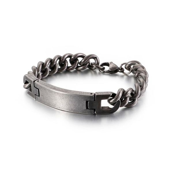 link, chain haolynjoy fashion id bracelet men 21cm stainless steel dubai gold matte cuban wristband male jewellry, Black
link, chain haolynjoy fashion id bracelet men 21cm stainless steel dubai gold matte cuban wristband male jewellry, Black