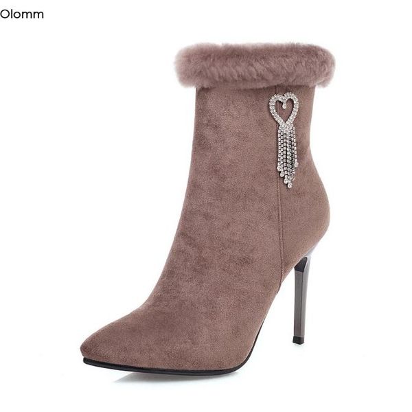 boots olomm women winter ankle stiletto high heels pointed toe elegant black camel party shoes us size 4-10.5
boots olomm women winter ankle stiletto high heels pointed toe elegant black camel party shoes us size 4-10.5