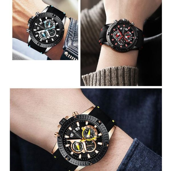 fashion wrist watch men waterproof multifunction sport clock men's wristwatch quartz luxury brand blue silicone strap, Slivery;brown
fashion wrist watch men waterproof multifunction sport clock men's wristwatch quartz luxury brand blue silicone strap, Slivery;brown