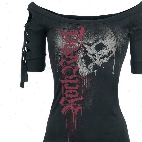 off shoulder womens t shirt women skull print tshirt gothic short sleeve clothes plus size summer, White
off shoulder womens t shirt women skull print tshirt gothic short sleeve clothes plus size summer, White