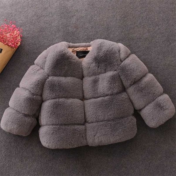 baby jacket / kids coat baby girl faux fur 211204, Blue;gray