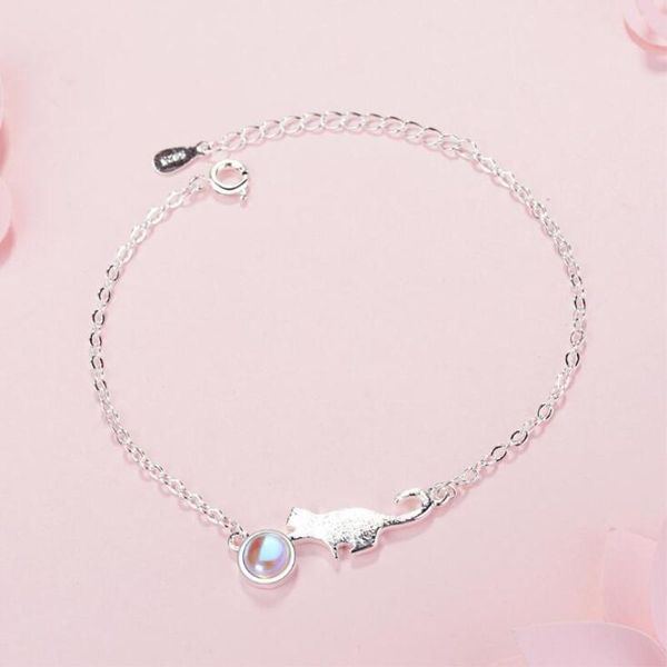 charm bracelets hand drawing female fashion moonstone cute animal 925 sterling silver jewelry crystal sweet cat temperament sb119, Golden;silver
charm bracelets hand drawing female fashion moonstone cute animal 925 sterling silver jewelry crystal sweet cat temperament sb119, Golden;silver