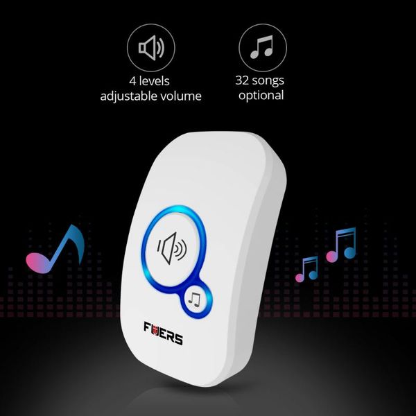 fuers wireless doorbell welcome bell home chime door alarm 32 songs smart eu plug ring waterproof button doorbells
fuers wireless doorbell welcome bell home chime door alarm 32 songs smart eu plug ring waterproof button doorbells