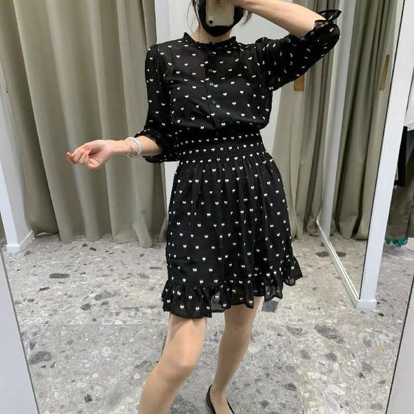 casual dresses 2021 autumn three quarter embroidery butterfly elastic waist dress for women, Black;gray
casual dresses 2021 autumn three quarter embroidery butterfly elastic waist dress for women, Black;gray