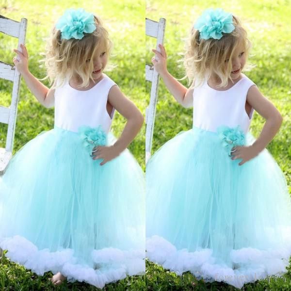 adorable flower girl dresses puffy little girls dress special occasion formal gowns white and aqua blue handmade ruffles, White;blue
adorable flower girl dresses puffy little girls dress special occasion formal gowns white and aqua blue handmade ruffles, White;blue
