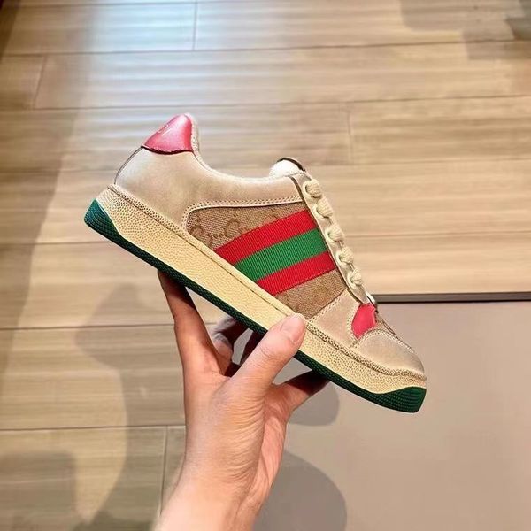 wholesale italy do-old dirty casual shoes green red stripe canvas luxurys designers classic screener leather splicing sneaker women and men, Black
wholesale italy do-old dirty casual shoes green red stripe canvas luxurys designers classic screener leather splicing sneaker women and men, Black