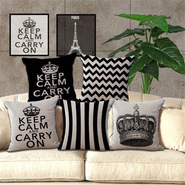 cushion/decorative pillow black and white towel crown decorative throw case cover cushion for sofa home capa de almofadas 45x45cm
cushion/decorative pillow black and white towel crown decorative throw case cover cushion for sofa home capa de almofadas 45x45cm