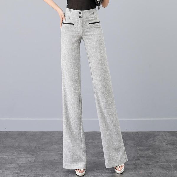women's pants & capris 2021 spring summer casual women female high waisted patchwork wide leg straight linen , ladies black trousers, Black;white
women's pants & capris 2021 spring summer casual women female high waisted patchwork wide leg straight linen , ladies black trousers, Black;white