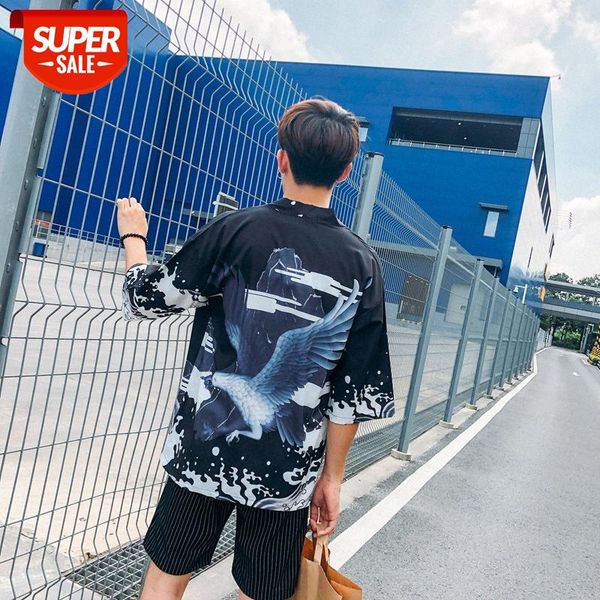 single chinese style wave robe male eagle shirt men and women bf couple sun protection jacket #es7e, White;black
single chinese style wave robe male eagle shirt men and women bf couple sun protection jacket #es7e, White;black