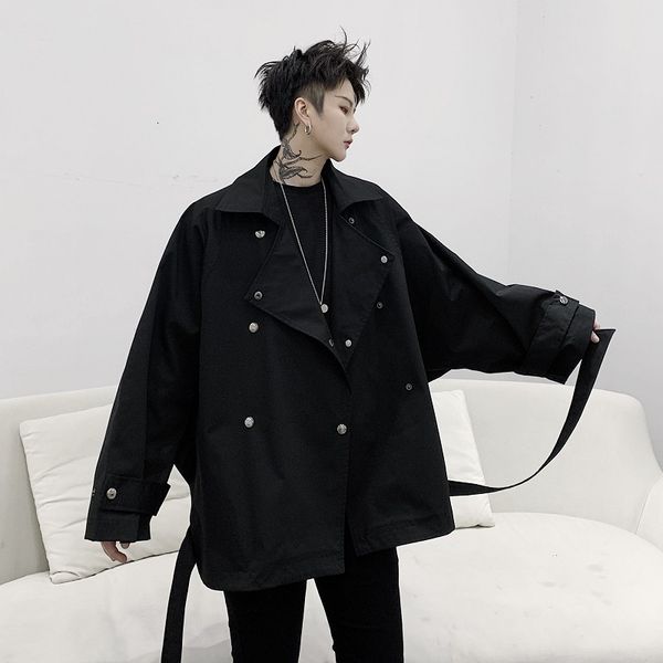 men's jackets trenchcoat men double breasted casual loose trench jacket overcoat male women japan korea style adjustable hem coat outer, Black;brown
men's jackets trenchcoat men double breasted casual loose trench jacket overcoat male women japan korea style adjustable hem coat outer, Black;brown