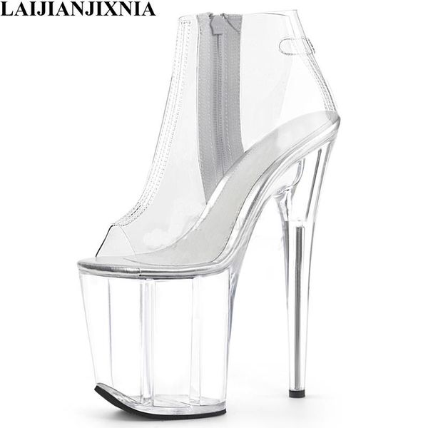 boots laijianjinxia night show dj transparent open-toed low-20cm super high heels model catwalk pole dancing shoes, Black
boots laijianjinxia night show dj transparent open-toed low-20cm super high heels model catwalk pole dancing shoes, Black