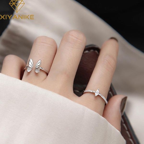 sterling silver korean white three-dimensional butterfly zircon double ring set unique design insect combination cluster rings, Golden;silver
sterling silver korean white three-dimensional butterfly zircon double ring set unique design insect combination cluster rings, Golden;silver