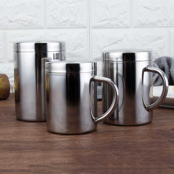 mugs outdoor drop-proof 304 stainless steel water cup household with handle children's milk lid breakfast mug
mugs outdoor drop-proof 304 stainless steel water cup household with handle children's milk lid breakfast mug