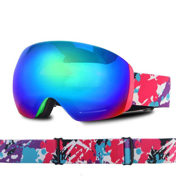 large spherical glass double-layer anti fog winter outdoor ski sports goggl men and women, White;black
large spherical glass double-layer anti fog winter outdoor ski sports goggl men and women, White;black