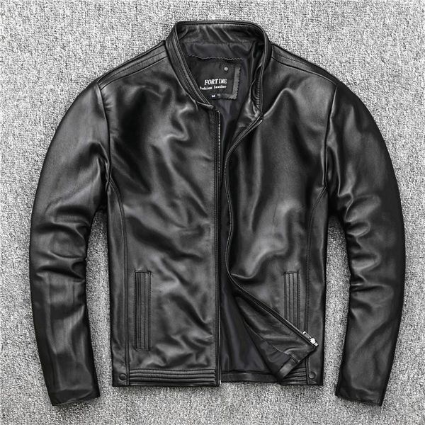 men's leather & faux haining autumn specials sheep skin collar short jacket, Black 
men's leather & faux haining autumn specials sheep skin collar short jacket, Black