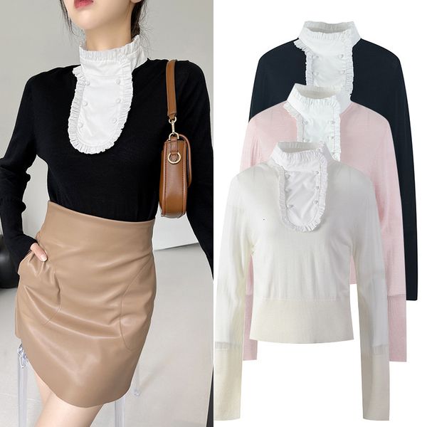 women's sweaters women's jersey vintage pullovers nightgown knitted sleeve long jumper shirt mock neck frilly casual stylish korea, White;black
women's sweaters women's jersey vintage pullovers nightgown knitted sleeve long jumper shirt mock neck frilly casual stylish korea, White;black