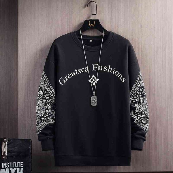2021 autumn style men's sweater ins fried street fashion brand ruffian handsome men's long sleeve t-shirt coat, Black
2021 autumn style men's sweater ins fried street fashion brand ruffian handsome men's long sleeve t-shirt coat, Black