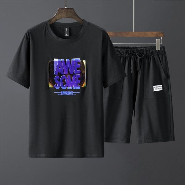 men's tracksuits summer short sleeve t-shirt sports suit 2021 korean slim thin fashion two piece, Gray
men's tracksuits summer short sleeve t-shirt sports suit 2021 korean slim thin fashion two piece, Gray