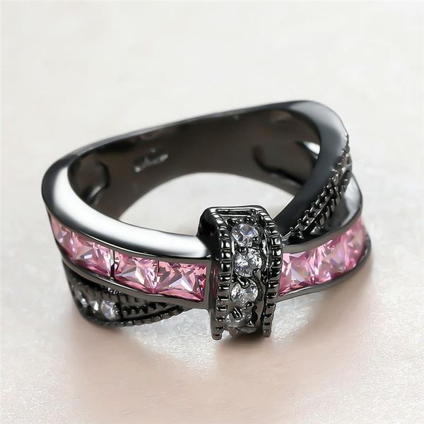 wedding rings luxury female pink crystal stone charm 14kt black gold for women cute bride bow zircon engagement ring, Slivery;golden
wedding rings luxury female pink crystal stone charm 14kt black gold for women cute bride bow zircon engagement ring, Slivery;golden