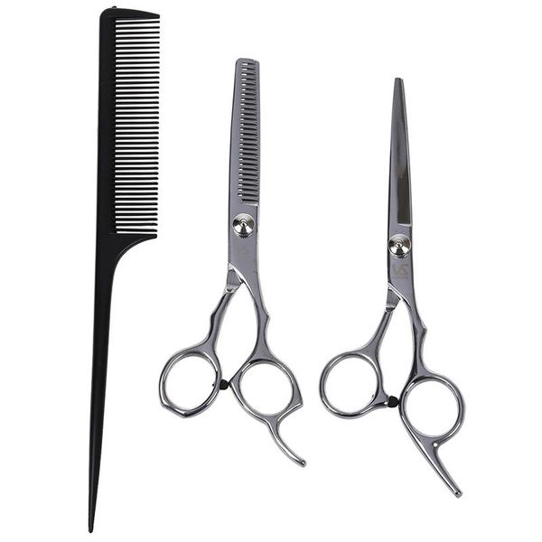 hair scissors set 2 hairdressing stainless steel sculptor finger rest 6.5 & 6 "+ comb