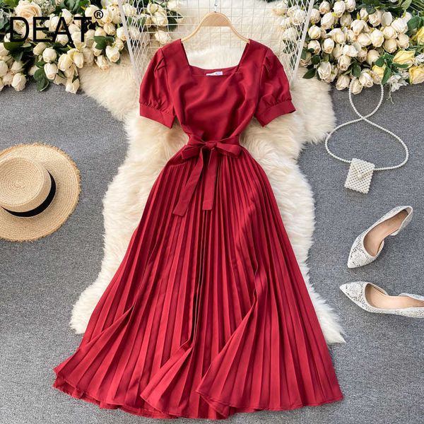 deat summer arrivals solid color short sleeve square collar high waist slim pleated a-line midi-long dress mz693 210709, Black;gray
deat summer arrivals solid color short sleeve square collar high waist slim pleated a-line midi-long dress mz693 210709, Black;gray