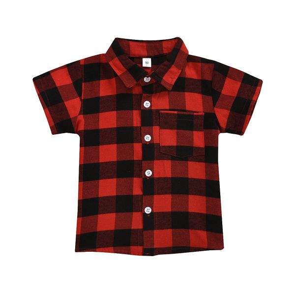 2-7y summer kids baby boys t shirts plaid print short sleeve single breasted pocket causal, White
2-7y summer kids baby boys t shirts plaid print short sleeve single breasted pocket causal, White