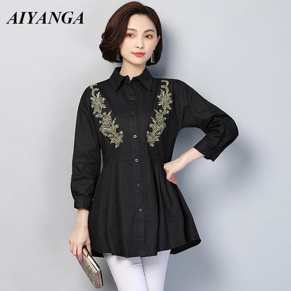women's blouses & shirts l-5xl plus size shirt 2021 female autumn embroidery long sleeve blouse for women elegant office lady black, White
women's blouses & shirts l-5xl plus size shirt 2021 female autumn embroidery long sleeve blouse for women elegant office lady black, White