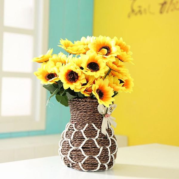 7heads/pcs sunflowers artificial flowers sunflower bouquet for room wedding decor fake silk flower arrangement decorative & wreaths
7heads/pcs sunflowers artificial flowers sunflower bouquet for room wedding decor fake silk flower arrangement decorative & wreaths