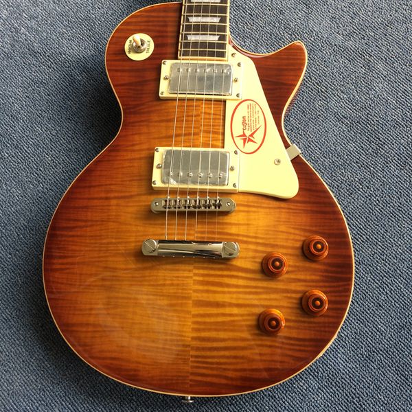 one piece neck & body electric guitar in smoke colour ,upgrade tune-o-matic bridge tiger flame guitar,frets edge binding170919
one piece neck & body electric guitar in smoke colour ,upgrade tune-o-matic bridge tiger flame guitar,frets edge binding170919