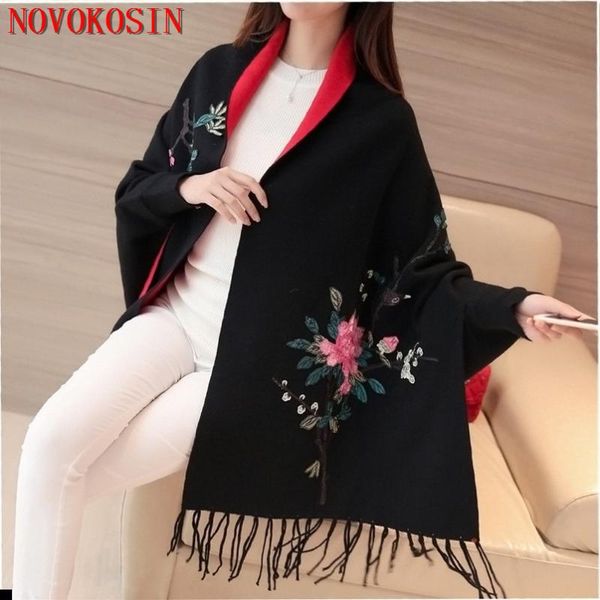 scarves 2021 oversize scarf winnter faux cashmere knitted women cardigan embroidered flower female batwing sleeves cloak tassel shawl, Blue;gray
scarves 2021 oversize scarf winnter faux cashmere knitted women cardigan embroidered flower female batwing sleeves cloak tassel shawl, Blue;gray