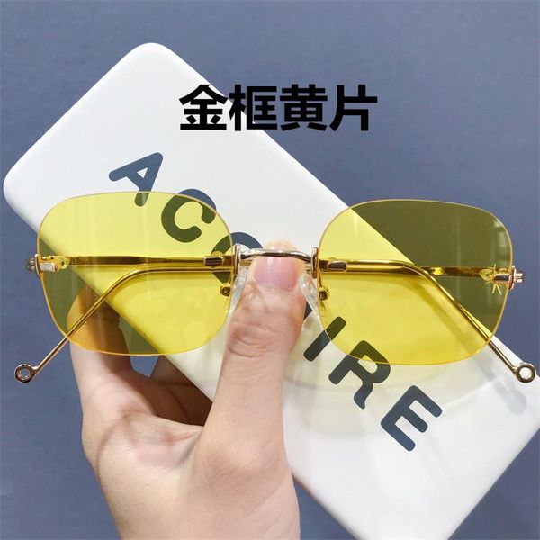 sunglasses 2021 fashion square rimless women designer summer yellow glasses vintage sun uv400 shades oculos, White;black
sunglasses 2021 fashion square rimless women designer summer yellow glasses vintage sun uv400 shades oculos, White;black