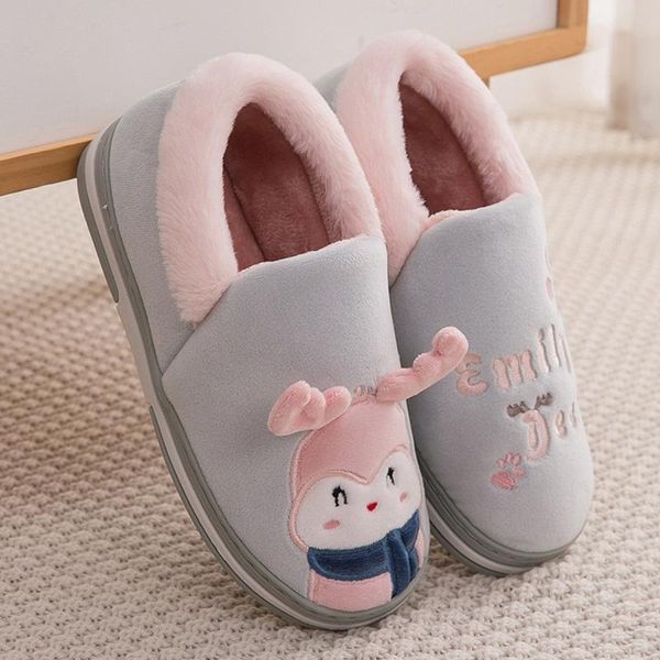 female home cotton shoes cartoon furry men women couple christmas slippers warm plush non-slip platform ladies flat, Black
female home cotton shoes cartoon furry men women couple christmas slippers warm plush non-slip platform ladies flat, Black