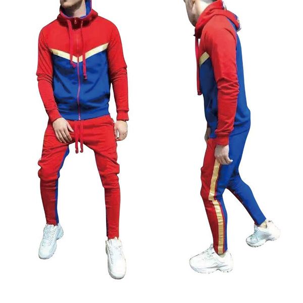 spring and summer men's sports sweater suit street fashion casual hoodie zipper placket tracksuits, Gray
spring and summer men's sports sweater suit street fashion casual hoodie zipper placket tracksuits, Gray