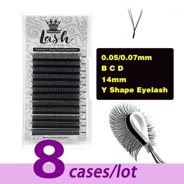 cases/lot masscaku 12 lines matte individual mink premium y-shaped fluffy lashes trays 8-14mm c/d curl makeup maquiagem cilios false eyelash
cases/lot masscaku 12 lines matte individual mink premium y-shaped fluffy lashes trays 8-14mm c/d curl makeup maquiagem cilios false eyelash