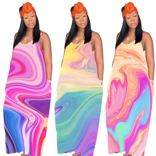 women tye dye maxi dress fashion colorful loose sundress boho sleeveless strap long dress summer clothings plus size s-3xling, Black;white
women tye dye maxi dress fashion colorful loose sundress boho sleeveless strap long dress summer clothings plus size s-3xling, Black;white