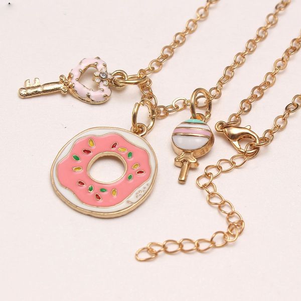 girls lovely pink donuts key lollipop pendants chain necklace toddler kids alloy charms necklaces handmade jewelry, Red;brown
girls lovely pink donuts key lollipop pendants chain necklace toddler kids alloy charms necklaces handmade jewelry, Red;brown