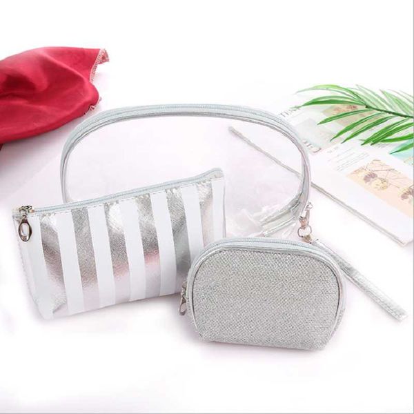 cosmetic bags & cases transparent pvc three piece toiletries storage bag multi function zipper hand
cosmetic bags & cases transparent pvc three piece toiletries storage bag multi function zipper hand