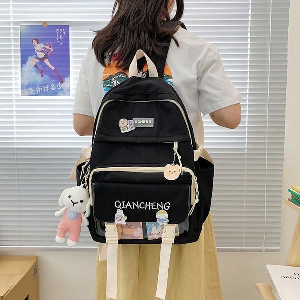 school bags 2021 korean fashion trend women backpack contrast nylon large capacity travel backpacks
school bags 2021 korean fashion trend women backpack contrast nylon large capacity travel backpacks