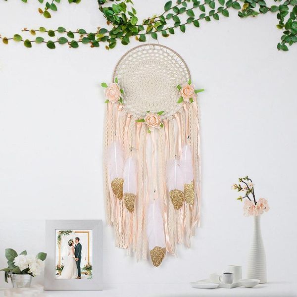 woven flower feathers dreamcatcher boho macrame hanging dream catcher diy wind chimes wall art wedding decoration decorative objects & figur
woven flower feathers dreamcatcher boho macrame hanging dream catcher diy wind chimes wall art wedding decoration decorative objects & figur
