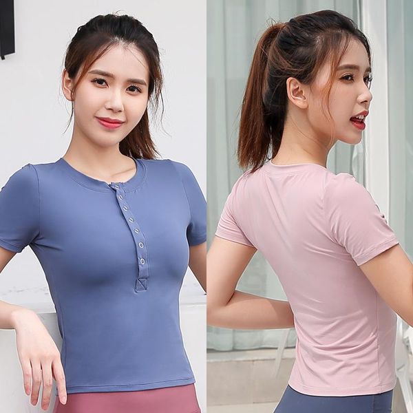 yoga outfit short sleeve women's sports shirts pure color quick-drying breathable fitness clothes blouse 
yoga outfit short sleeve women's sports shirts pure color quick-drying breathable fitness clothes blouse