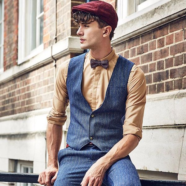 men's vests brand men clothing2021autumn casual england suit vest waistcoat mens formal wedding slim fit gilet colors plus size, Black;white
men's vests brand men clothing2021autumn casual england suit vest waistcoat mens formal wedding slim fit gilet colors plus size, Black;white