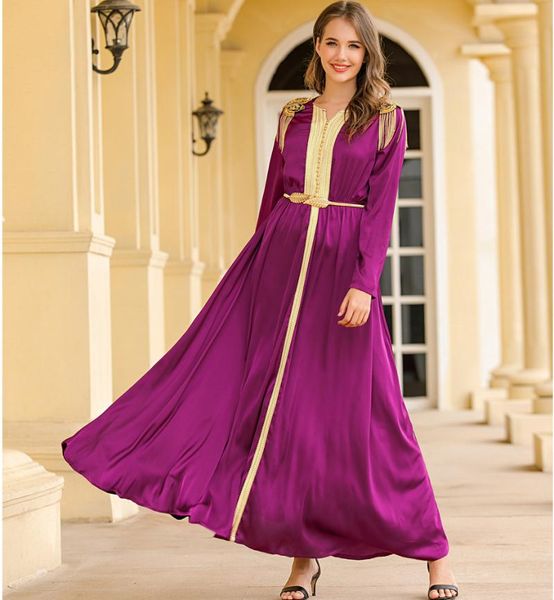 ethnic clothing rose red vestidos muslim fashion dress abaya turkey islam african dresses for women morocco tassel epaulettes satin robe lon
ethnic clothing rose red vestidos muslim fashion dress abaya turkey islam african dresses for women morocco tassel epaulettes satin robe lon