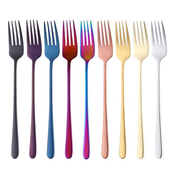 forks 2pcs/lot stainless steel long handle korean rainbow dinner fork mirror polish dessert salad black gold tableware
forks 2pcs/lot stainless steel long handle korean rainbow dinner fork mirror polish dessert salad black gold tableware