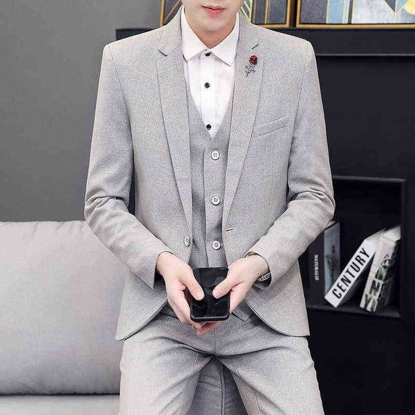 luxury suits blaze casual three piece slim fit korean men's busins suit british bridegroom's, Black
luxury suits blaze casual three piece slim fit korean men's busins suit british bridegroom's, Black